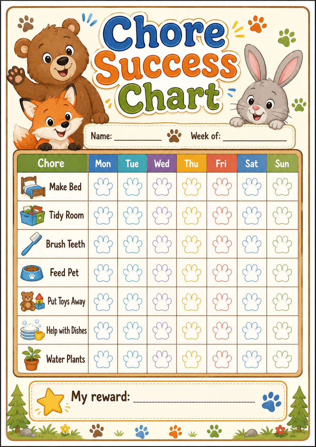 Chore Progress Chart preview
