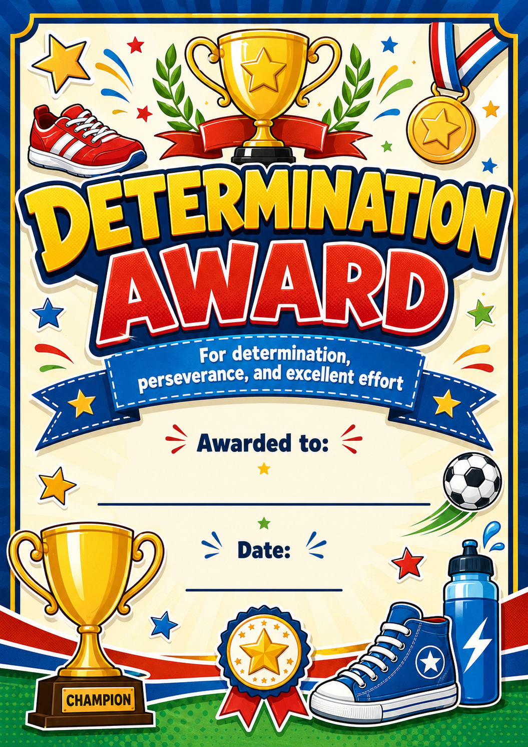 Determination Award printable preview