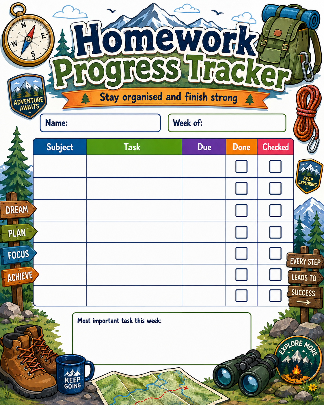 Homework Priority Tracker preview