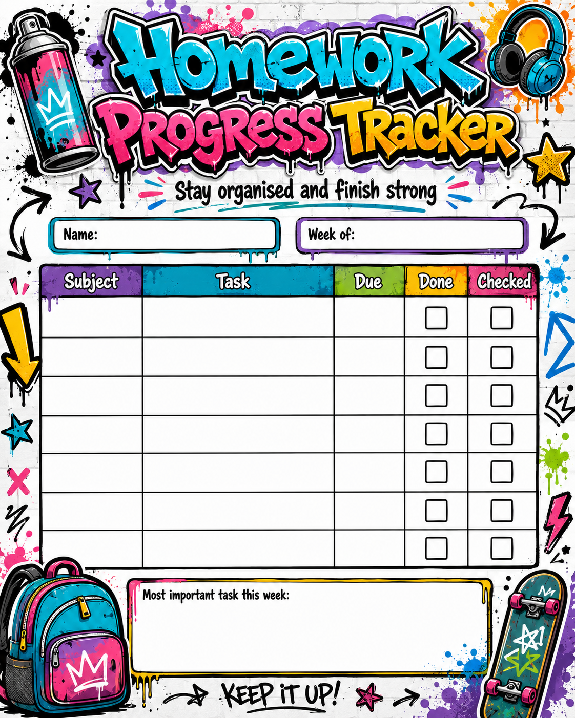 Homework Progress Record preview