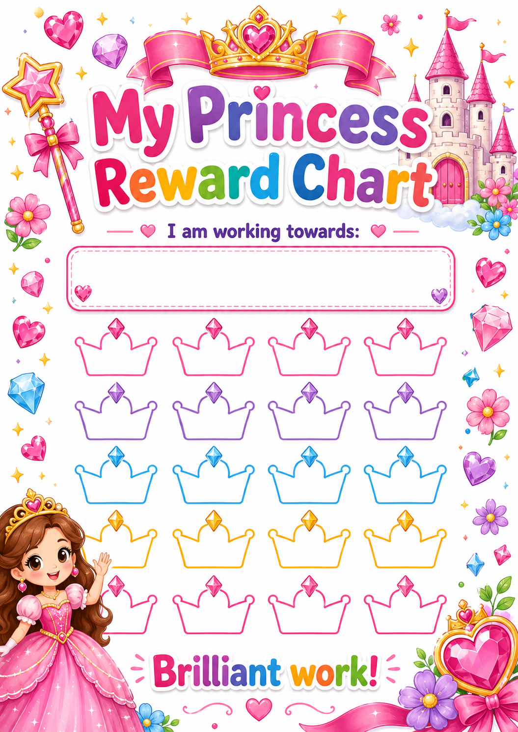 Princess Castle Reward Chart preview