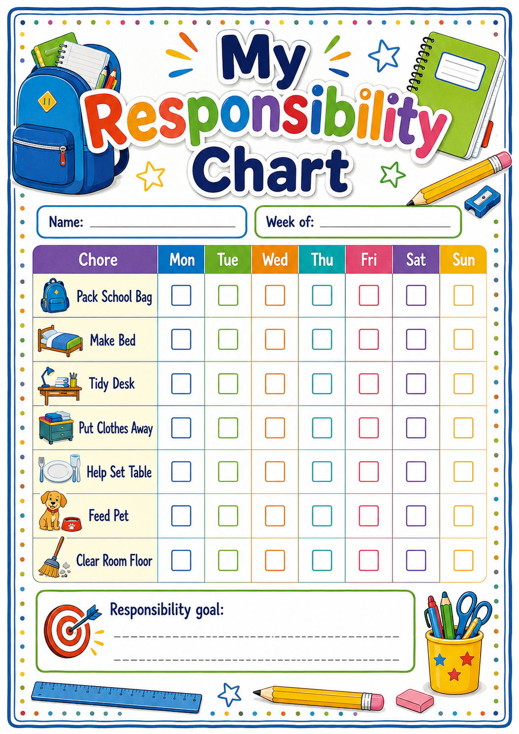 Responsibility Progress Chart preview