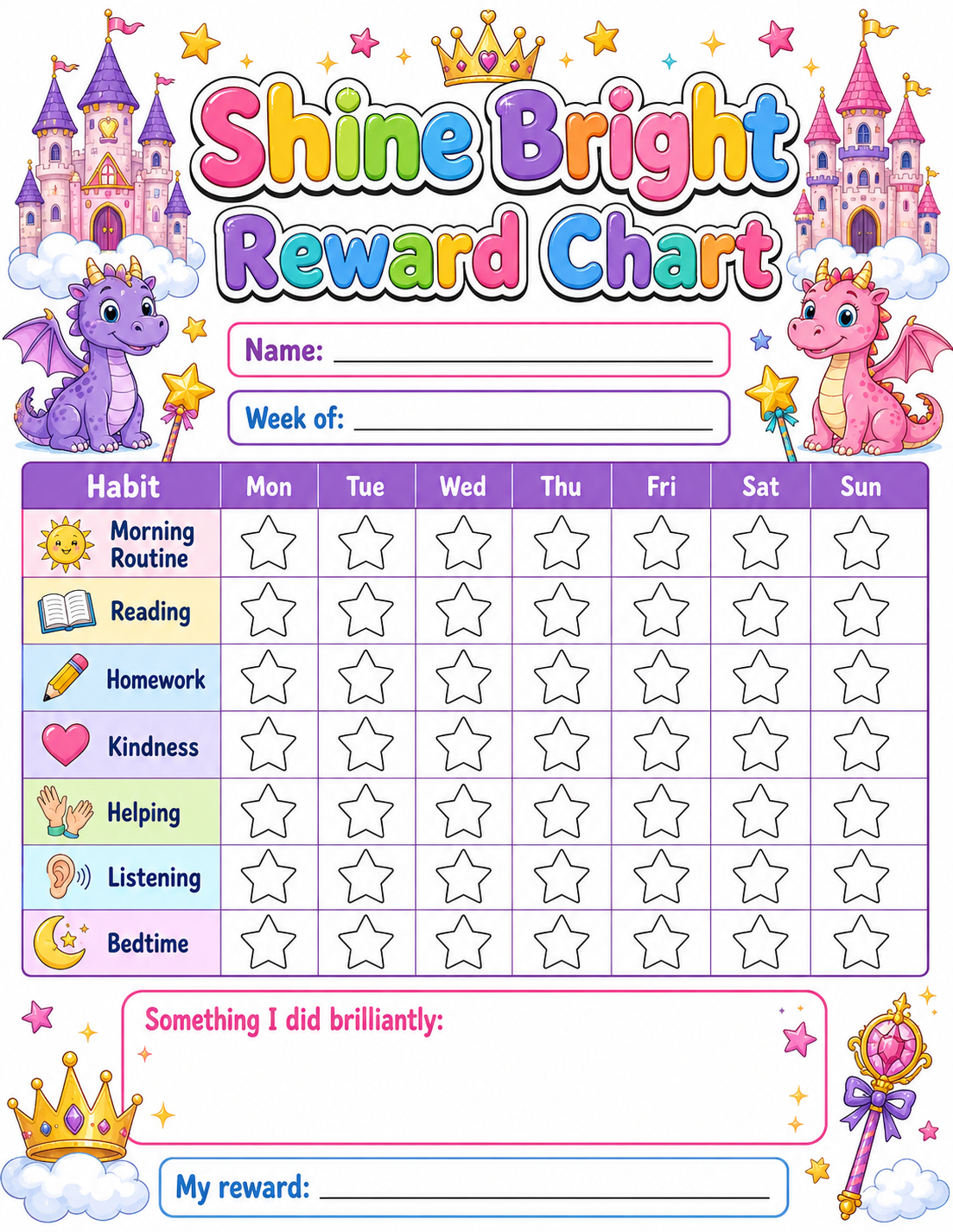 Shine Bright Reward Tracker preview
