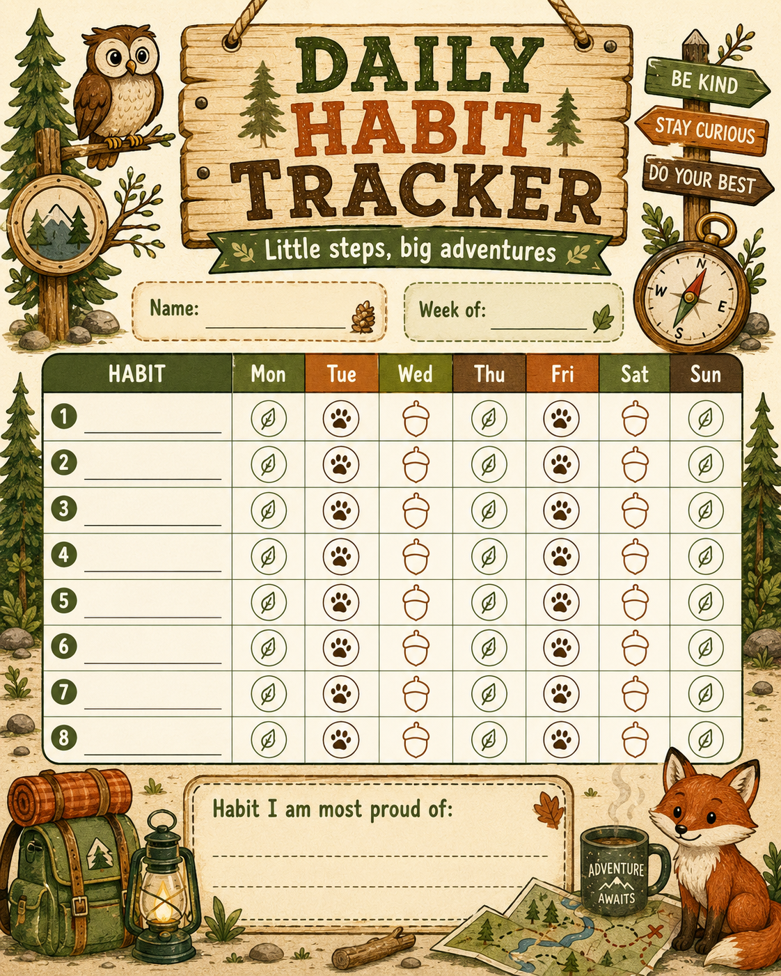 Weekly Habit Tracker preview