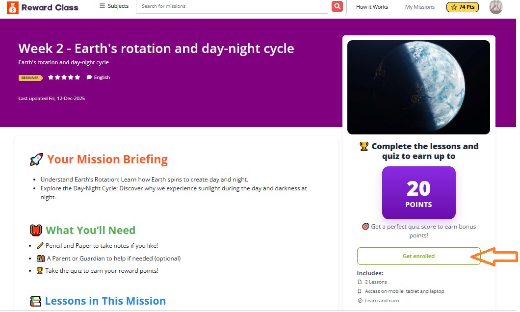 How to enrol on a mission