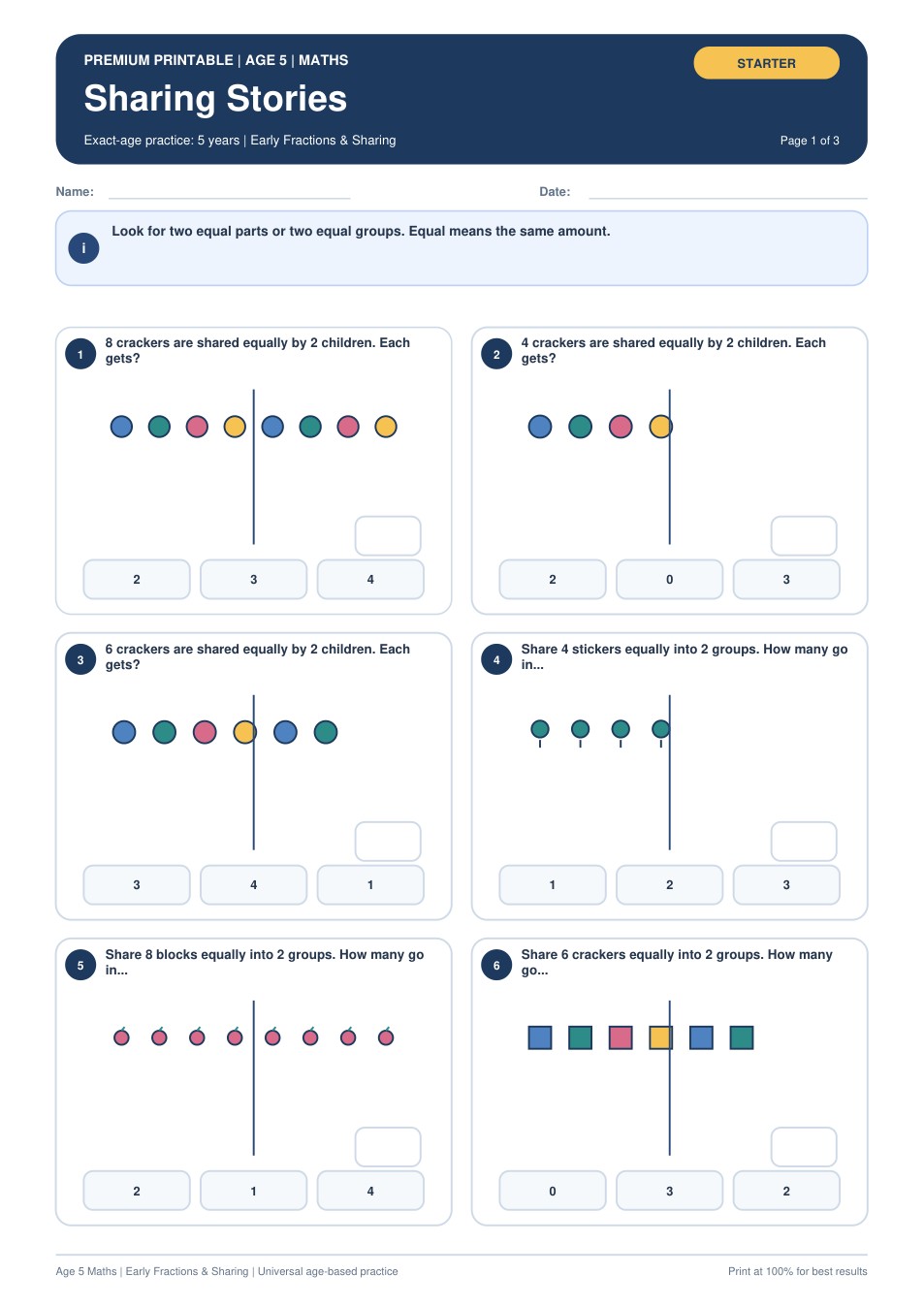 Sharing Stories worksheet preview