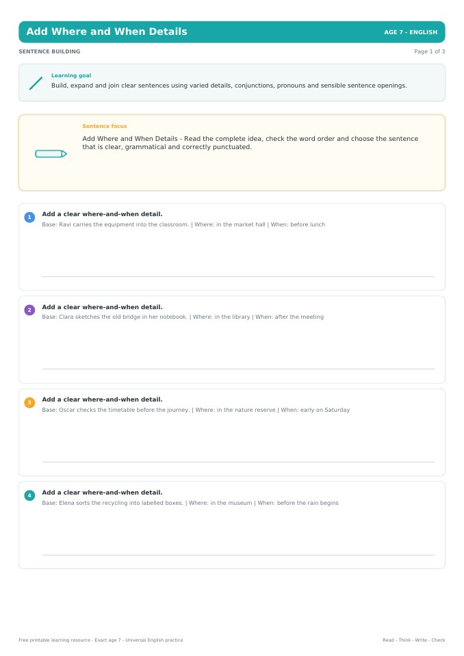 Add Where and When Details worksheet preview